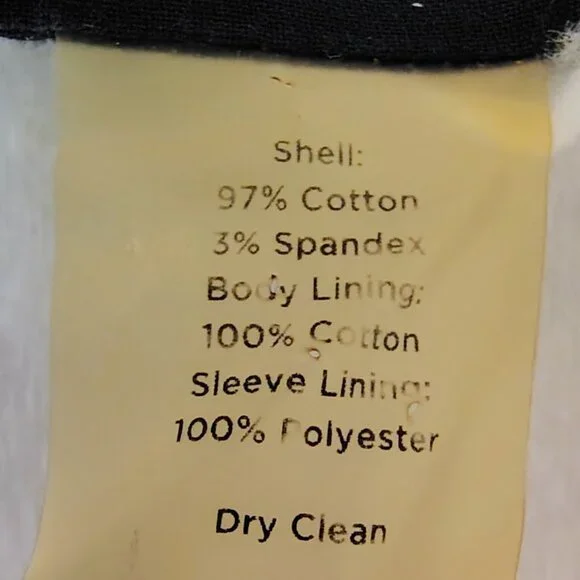 Talbots Black & White Jacquard Blazer | Size 4 | Elegant Damask Statement Piece - Picture 6 of 6